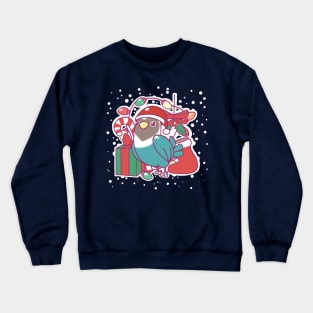 Christmas Lovebird Blue Crewneck Sweatshirt